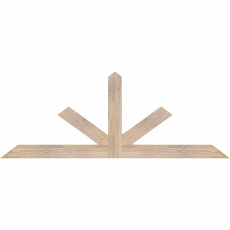 Ekena Millwork Saratoga Smooth Timber Gable Bracket, Douglas Fir, 60"W x 22"H x 1 1/2"D x 3 1/2"F, 9/12 Pitch GBW060X22X0204SAR00SDF